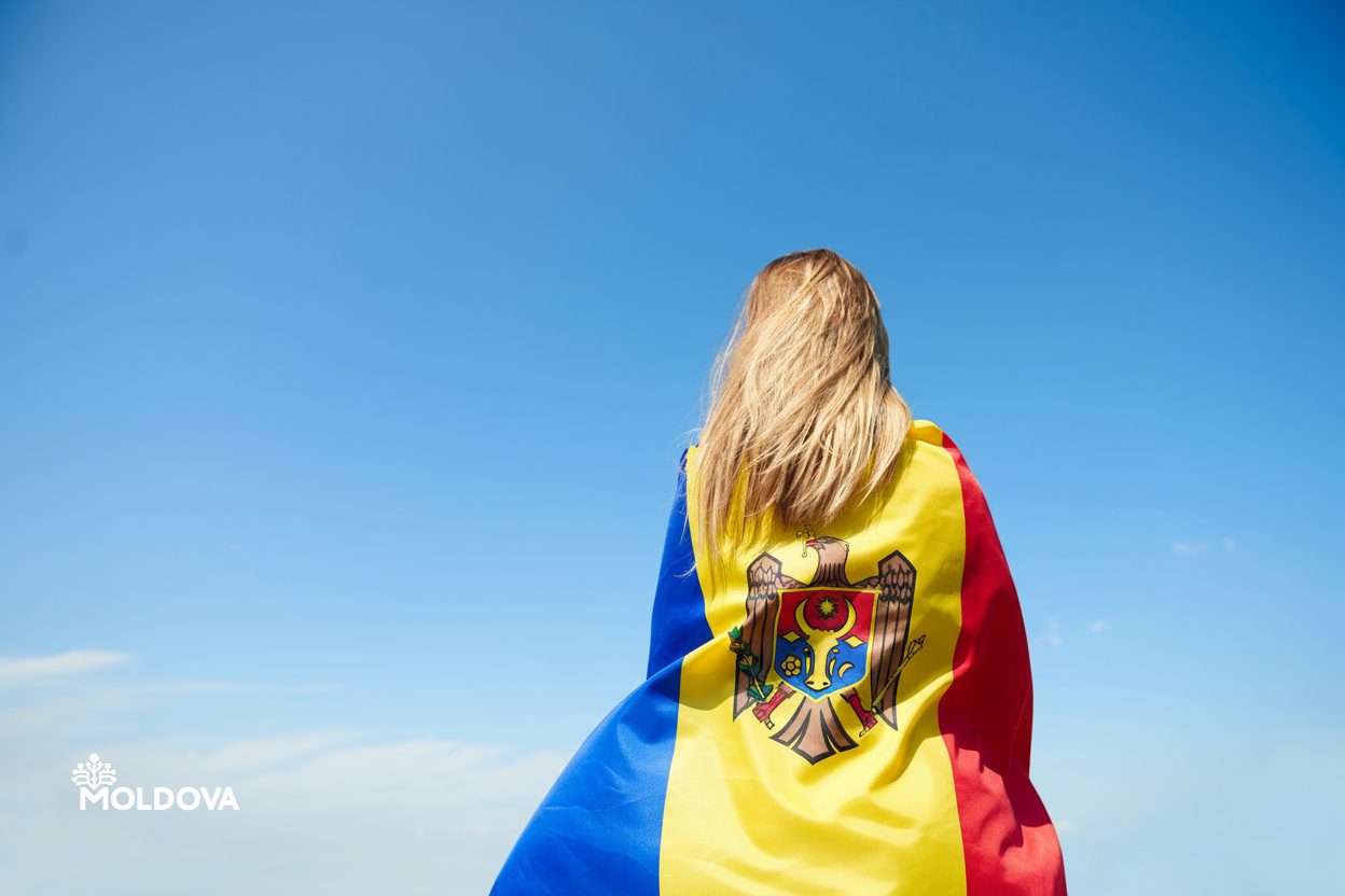The flag of the Republic of Moldova